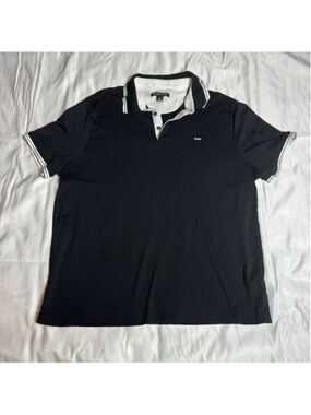 Men's Michael Kors Polo Shirt XL Black White